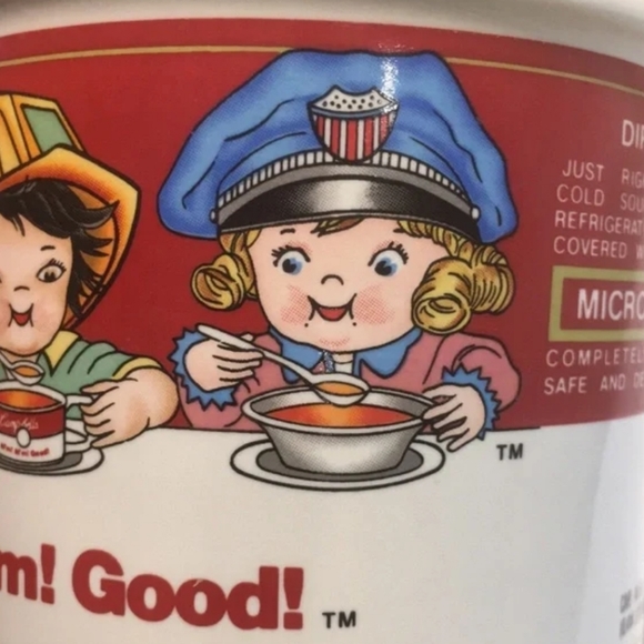 Set of 3 Vintage 1993 Campbell Soup Co. Kids Design Ceramic Soup Mugs Cups - Picture 6 of 11